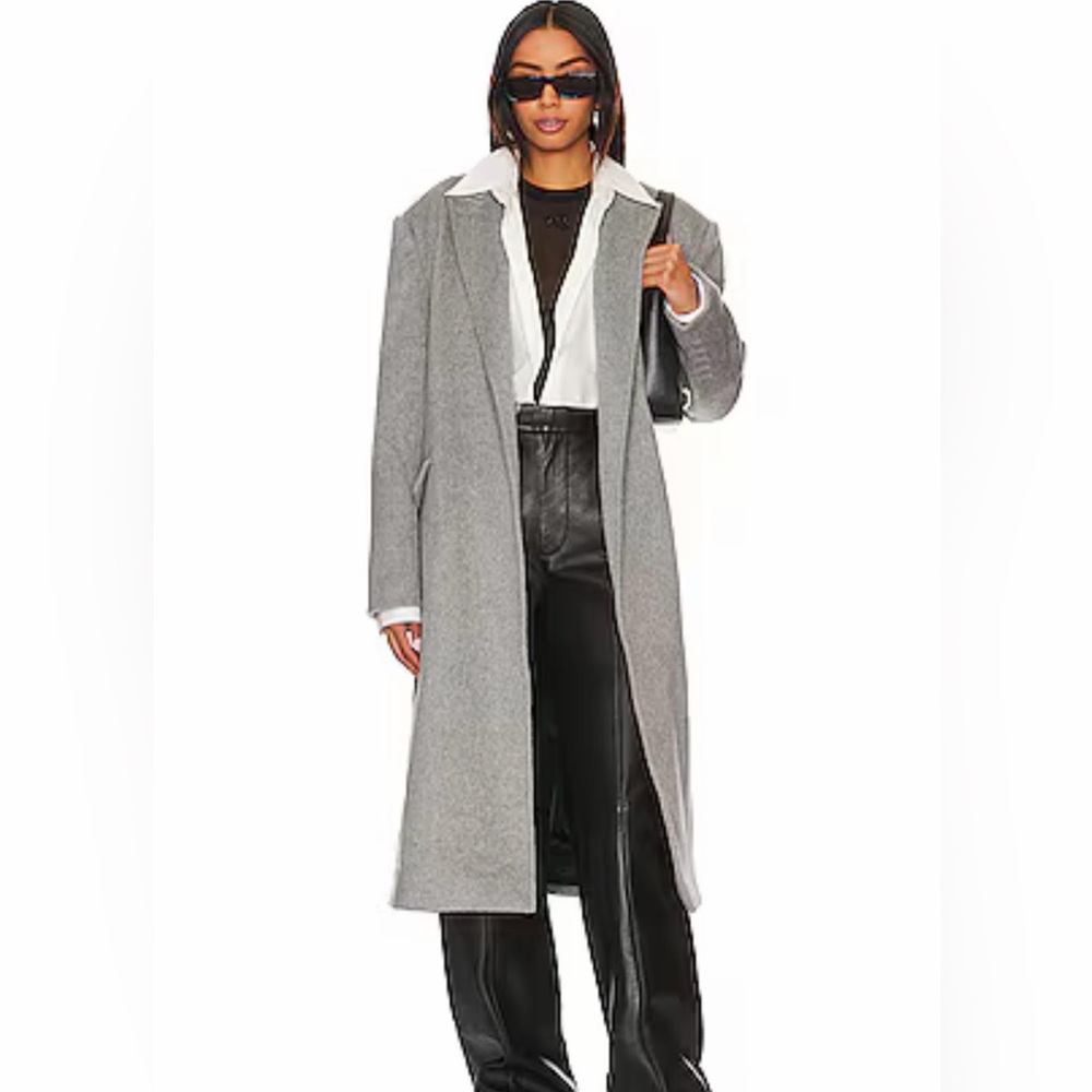 REVOLVE Line & Dot Sadie Coat in Grey